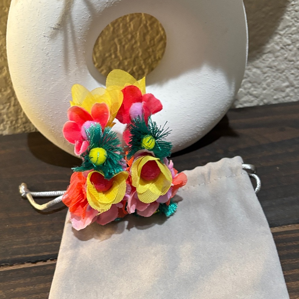 INC International Concepts Floral Earrings - Pink, Yellow, Green